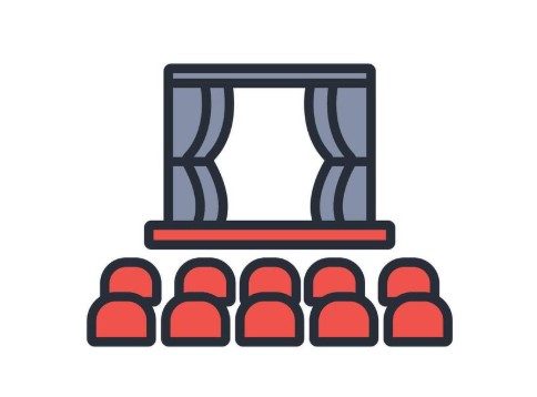 Icon of theatre with seats