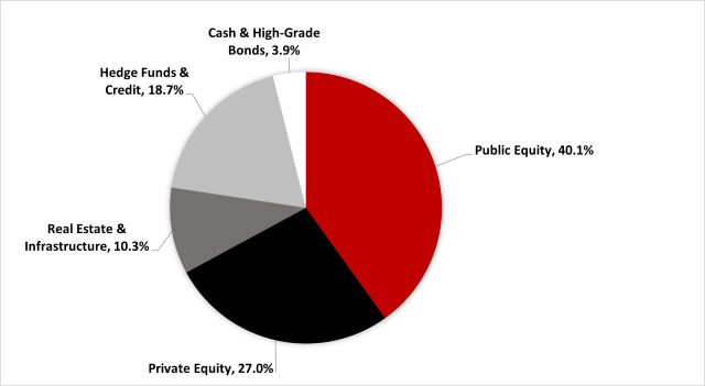Pie chart showing LTIP asset allocation
