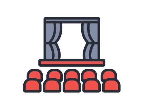 Icon of theatre with seats