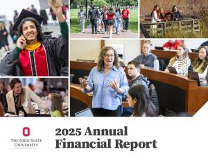 FY 2025 Annual Financial Report coverpage image of students, faculty and staff