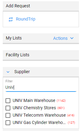UNIV Internal Supplier Search image